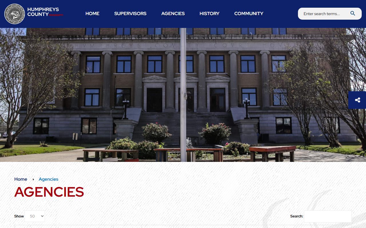 Humphreys County Circuit Clerk listing in the official county agencies directory