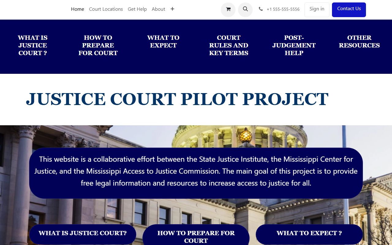 Humphreys County court dockets Justice Court overview help page
