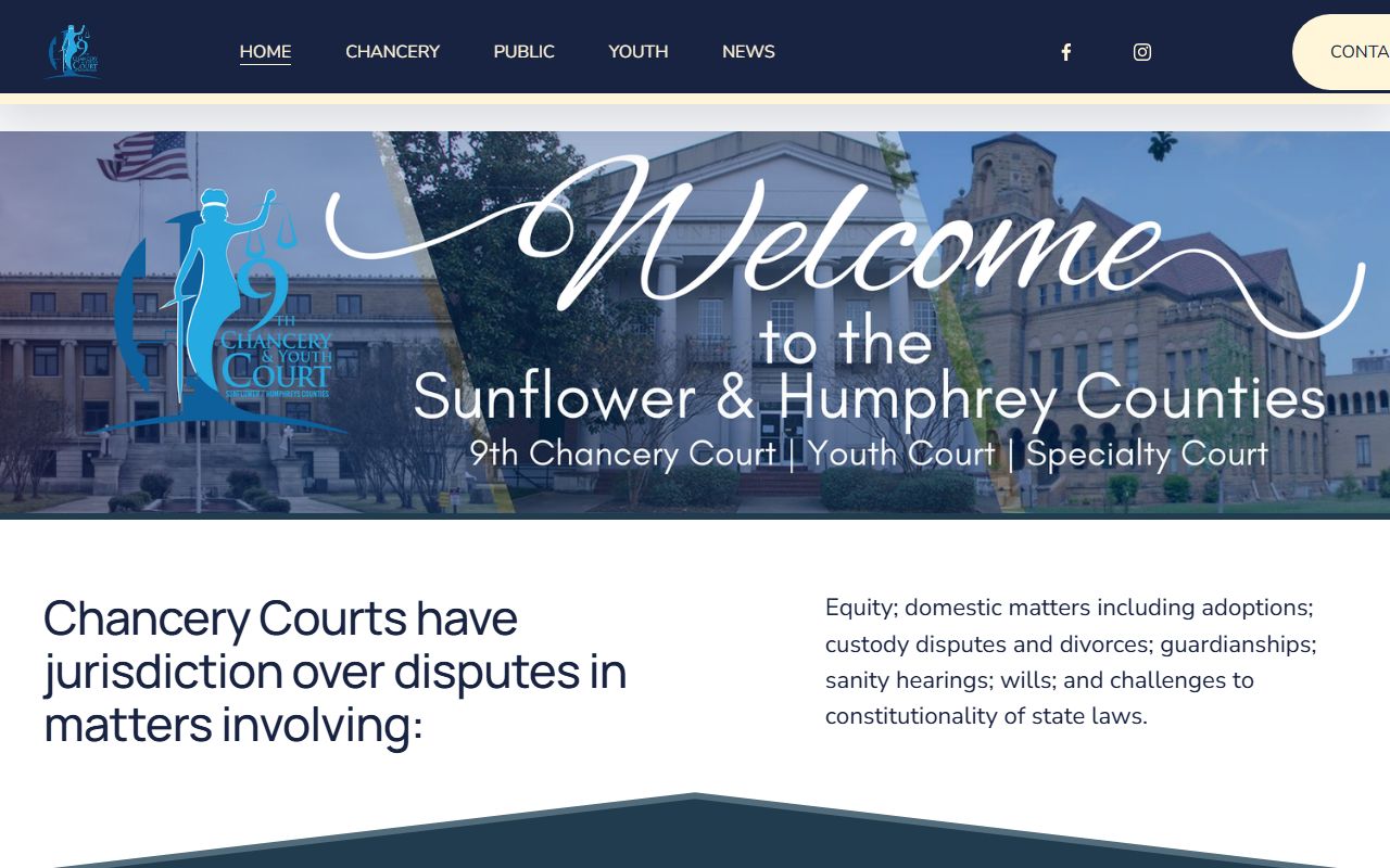Ninth Chancery Court site for Humphreys County probate and divorce records